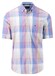 Fynch-Hatton Short Sleeve Colorful Bold Check Button Down Overhemd Dusty Lavender