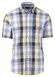 Fynch-Hatton Short Sleeve Colorful Bold Check Button Down Shirt Pineapple