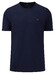 Fynch-Hatton Solid Color Crew Neck Subtle Logo T-Shirt Navy