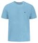 Fynch-Hatton Solid Color Crew Neck Subtle Logo T-Shirt Splashy Ocean