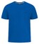 Fynch-Hatton Solid Color Crew Neck Subtle Logo T-Shirt Strong Blue
