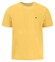 Fynch-Hatton Solid Color Crew Neck Subtle Logo T-Shirt Vivid Yellow