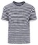 Fynch-Hatton Striped Cotton Crew Neck T-Shirt Navy