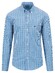 Fynch-Hatton Superfine Cotton Combi Check Shirt Vibrant Blue