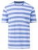 Fynch-Hatton Tee Crew Neck Slub Striped T-Shirt Crystal Blue
