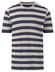 Fynch-Hatton Tee Crew Neck Slub Striped T-Shirt Navy