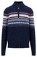 Fynch-Hatton Troyer Zip Jacquard Pullover Navy