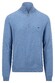 Fynch-Hatton Troyer-Zip Merino Cashmere Pullover Cloud Blue