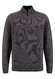 Fynch-Hatton Troyer Zip Merino Wool Blend Donegal Knit Pullover Steel