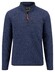 Fynch-Hatton Troyer Zip Polar Fleece Contrast Details Trui Navy