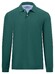 Fynch-Hatton Uni Color Longsleeve Supima Cotton Polo Dark Emerald