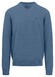 Fynch-Hatton Uni Color V-Neck Superfine Cotton Pullover Cloud Blue