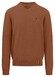 Fynch-Hatton Uni Color V-Neck Superfine Cotton Pullover Hazel