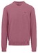 Fynch-Hatton Uni Color V-Neck Superfine Cotton Pullover Pale Blush