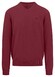 Fynch-Hatton Uni Color V-Neck Superfine Cotton Pullover Ruby Red