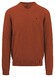 Fynch-Hatton Uni Color V-Neck Superfine Cotton Pullover Rust