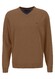 Fynch-Hatton Uni Cotton V-Neck Pullover Walnut Brown