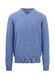 Fynch-Hatton V-Neck Uni Superfine Cotton Pullover Crystal Blue