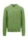 Fynch-Hatton V-Neck Uni Superfine Cotton Pullover Leaf Green