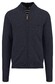 Fynch-Hatton Zip Allover Texture Knit Cardigan Navy