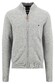 Fynch-Hatton Zip Allover Texture Knit Cardigan Silver