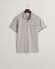 Gant 2-Color Tipping Short Sleeve Piqué Poloshirt Grey Melange