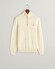 Gant Casual Cotton Half Zip Rib Endings Pullover Crème