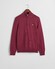 Gant Casual Cotton Half Zip Rib Endings Pullover Wine Red