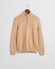 Gant Casual Cotton Half Zip Rib Endings Trui Khaki Melange