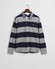 Gant Chambray Stripe Heavy Rugger Twill Collar Pullover Grey Melange