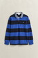 Gant Chambray Stripe Heavy Rugger Twill Collar Trui Royal Blue