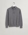 Gant Classic Cotton Half Zip Pullover Dark Grey Melange