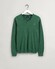 Gant Classic Cotton V-Neck Pullover Kelly Green Melange