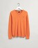 Gant Classic Cotton V-Neck Pullover Orange Melange