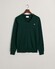 Gant Classic Cotton V-Neck Pullover Tartan Green