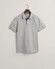 Gant Contrast Piqué Short Sleeve Subtle Stretch Poloshirt Grey Melange