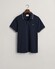 Gant Contrast Tipping Short Sleeve Piqué Poloshirt Evening Blue