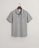 Gant Contrast Tipping Short Sleeve Piqué Poloshirt Grey Melange