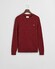 Gant Cotton Cable Crew Neck Pullover Wine Red