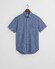 Gant Cotton Linnen Short Sleeve Button-Down Overhemd Rich Blue