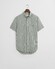Gant Cotton Linnen Stripe Short Sleeve Overhemd Woody Green