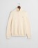 Gant Cotton Merino Uni Color Micro Textured Half Zip Pullover Cream