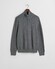 Gant Cotton Merino Uni Color Micro Textured Half Zip Pullover Dark Grey Melange