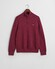 Gant Cotton Merino Uni Color Micro Textured Half Zip Pullover Wine Red