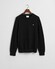 Gant Cotton Micro Textured Crew Neck Pullover Black