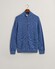 Gant Cotton Piqué Zip Cardigan Vest Denim Blue