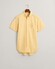 Gant Cotton Poplin Short Sleeve Button Down Shirt Dusty Yellow