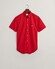 Gant Cotton Poplin Short Sleeve Button Down Shirt Ruby Red
