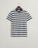 Gant Cotton Stripe Crew Neck T-Shirt Avond Blauw