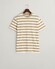 Gant Cotton Stripe Crew Neck T-Shirt Dried Khaki